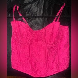 Pink corset top from bershka